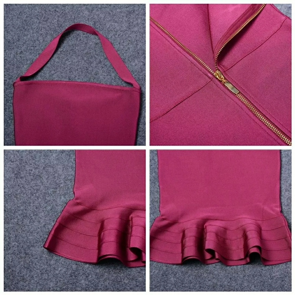 Last L• Halter Hollywood Glam Bandage Dress - Picture 6 of 8